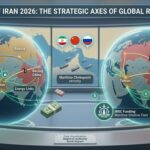 Comprehensive infographic of Allies of Iran 2026 showing the geopolitical alliance with China and Russia, including IRGC funding and energy routes