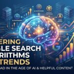 An illustrative infographic for Google Search Algorithms 2026 trends and Generative Engine Optimization on AmalImpact